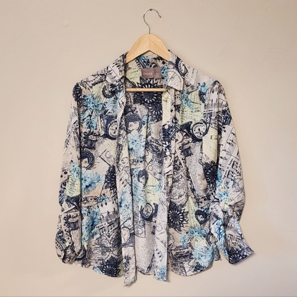 Chico's Patterned Button Down - Picture 1 of 3